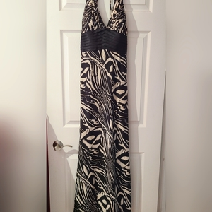 Silky maxi zebra dress‎